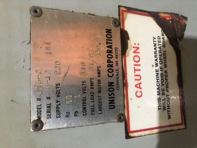 Unison U-12, Machine ID: 8345